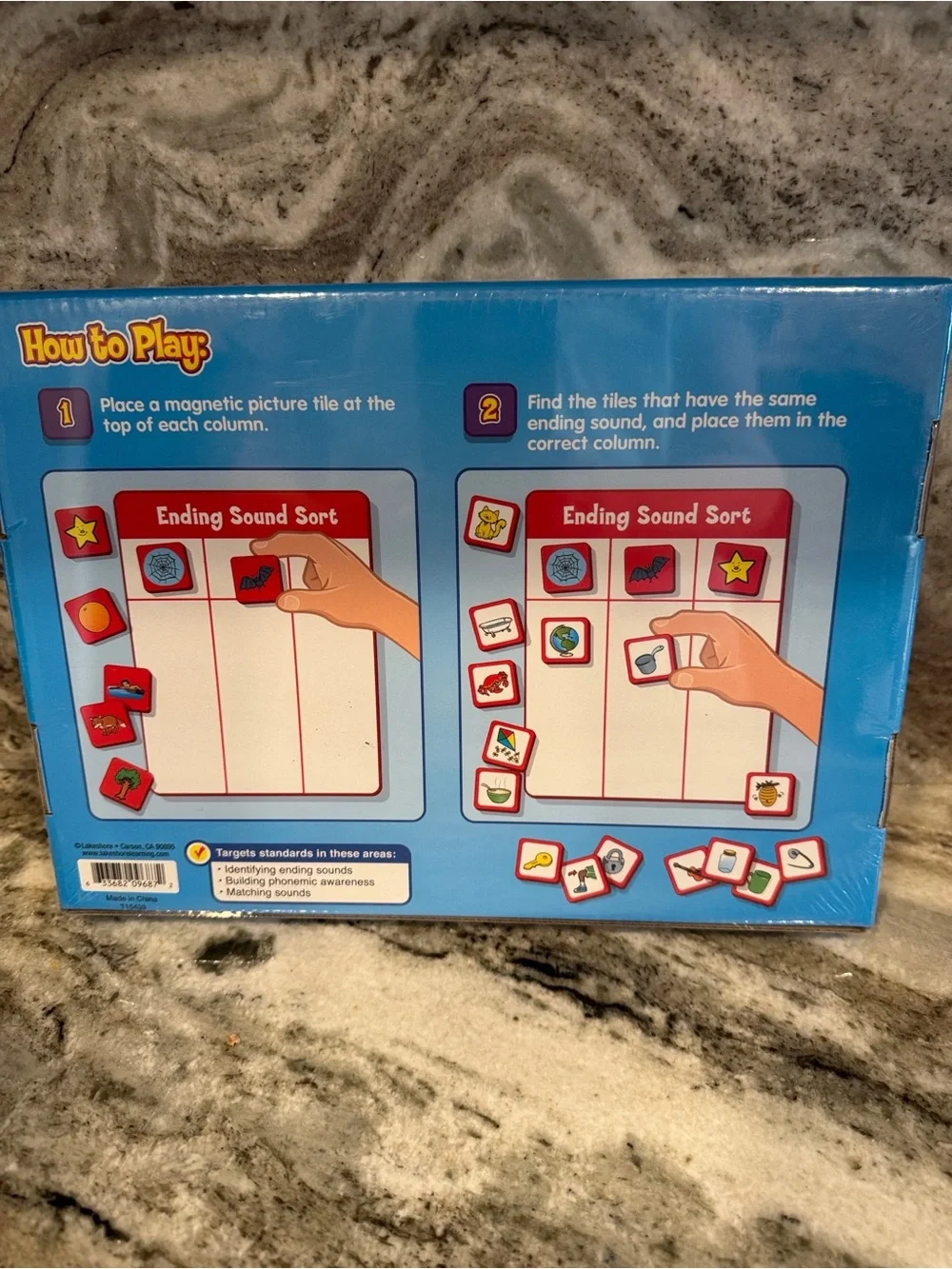 Lakeshore Ending Sounds Magnetic Sorting Board for phonemic awareness NIB
